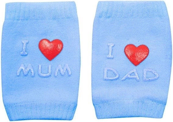 Genouillères bébé avec ABS I Love Mum & Dad – bleues