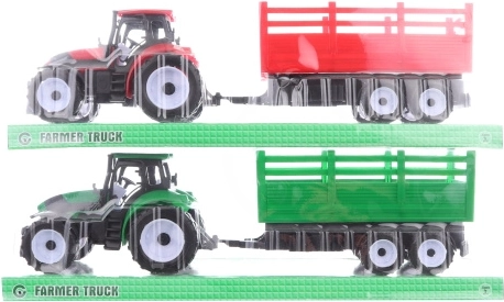 Tracteur en plastique avec remorque pour enfants