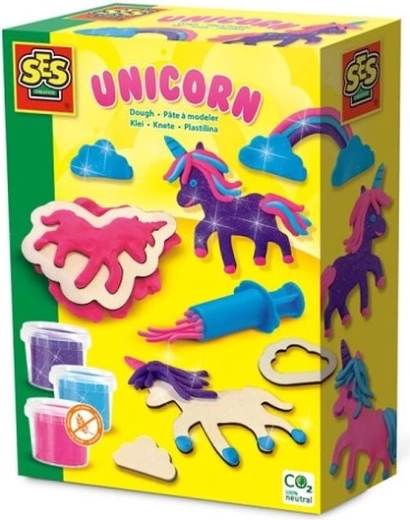 Pâte à modeler SES licorne néon et paillettes