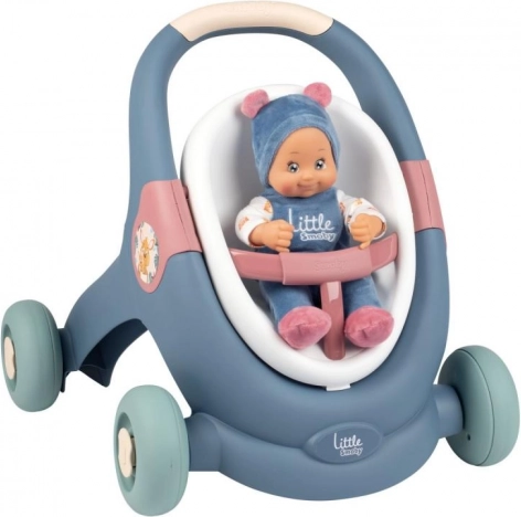 Trotteur 3 en 1 avec poupée Little Smoby