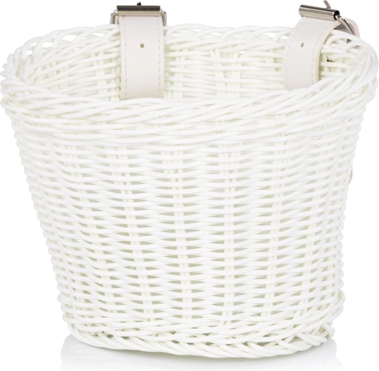 Chipolino panier en osier pour vélo blanc