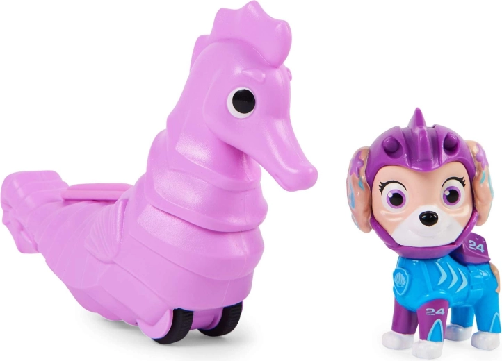Hippocampe roulant sur roulettes