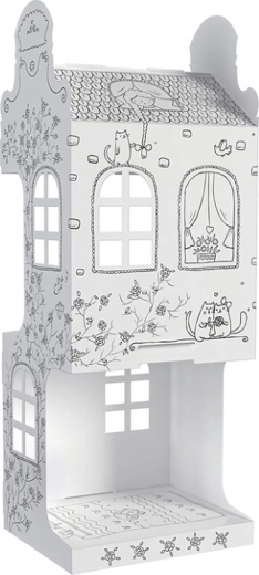 Puzzle 3D en papier à colorier – chat – Rose