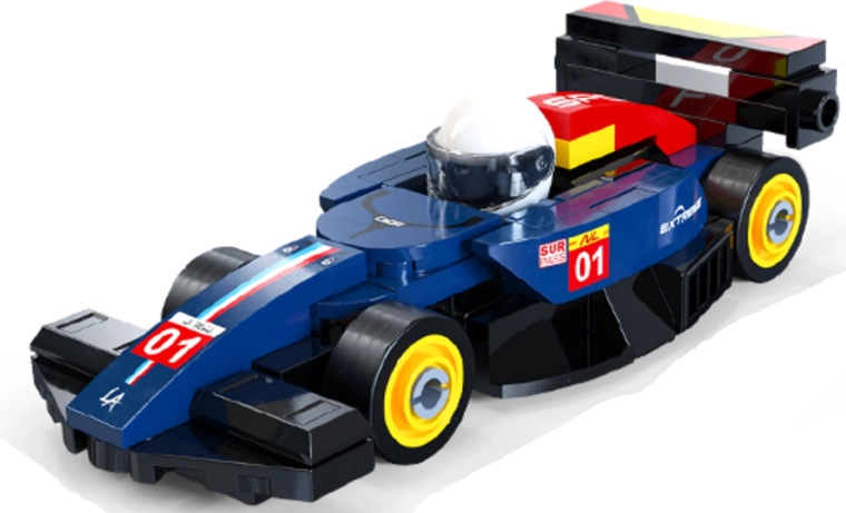 Voiture de course bleu foncé riche en détails