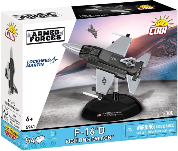 Cobi Armed Forces chasseur Lockheed Martin F-16D Fighting Falcon 1:300 (54 pièces)