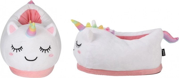 Pantoufles en peluche licorne