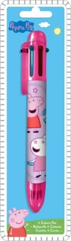 Stylo bille 6 couleurs PEPPA PIG