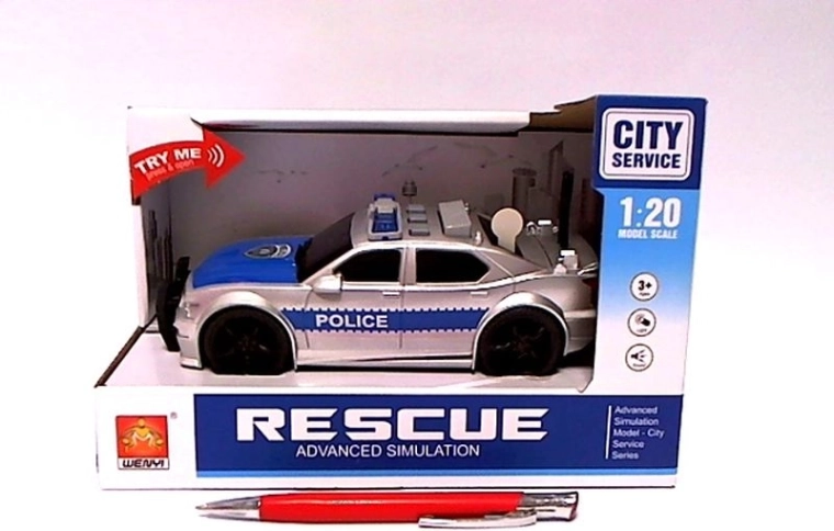 Voiture de police avec lumière et son
