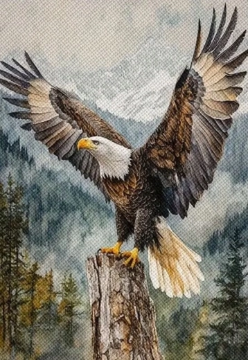 Norimpex peinture diamant aigle aux ailes déployées 30 × 40 cm