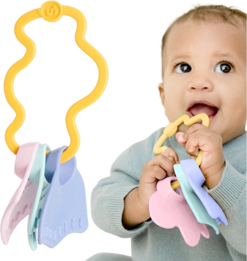 Hochet en forme de nuage = hochet et anneau de dentition