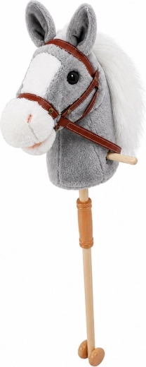 Tête en peluche douce, crinière et bride décorative