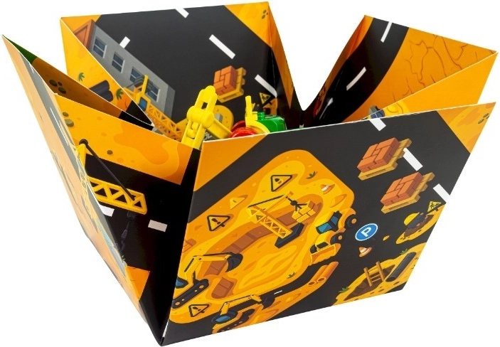 Une boîte qui se transforme en tapis de jeu