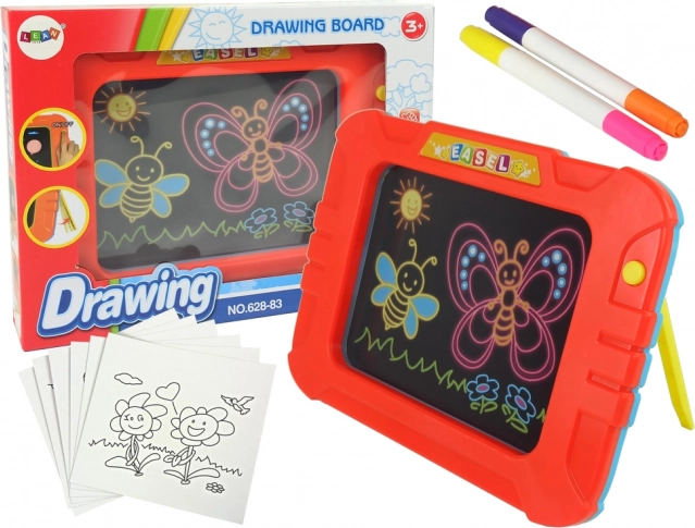 Tableau lumineux magique avec pochoirs et feutres