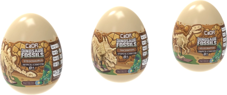 Trois dinosaures dans une seule collection