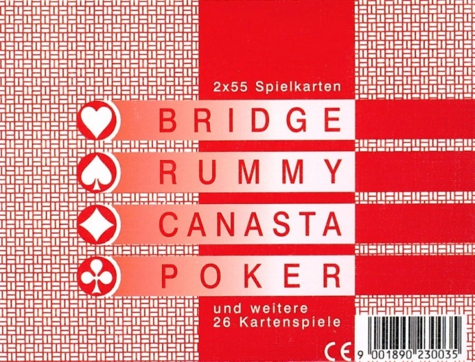 Jeu de cartes classique français pour canasta et joker