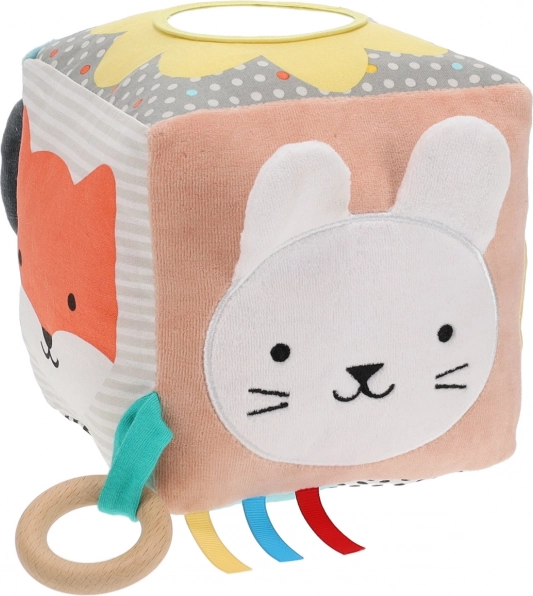 Cube sensoriel en textile pour bébés de Petit Collage
