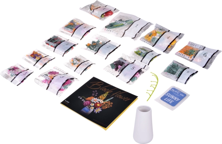 1070 pièces pour un bouquet riche et coloré