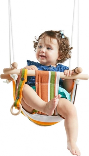 Balançoire textile rayée pour enfants en coton 2Kids Toys