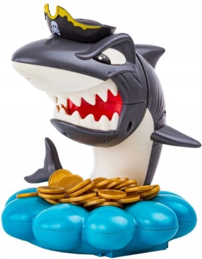 Le requin pirate et les pièces dorées