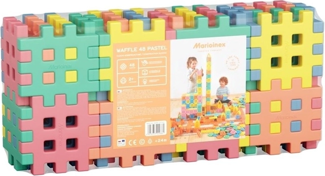Blocs de construction pastel, 48 pièces
