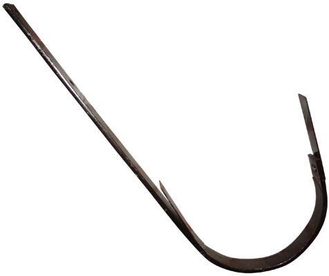 Crochet J 250 mm en acier galvanisé pour la fixation de gouttière