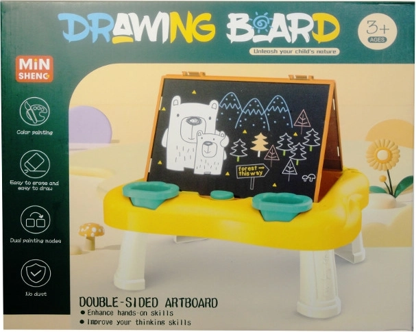 Table de dessin double face avec table et accessoires - 1 pièce