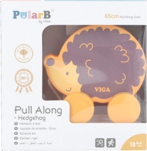 Jouet à tirer en bois en forme de hérisson