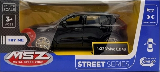 Modèle MSZ Volvo EX40 avec effets lumineux et sonores, noir