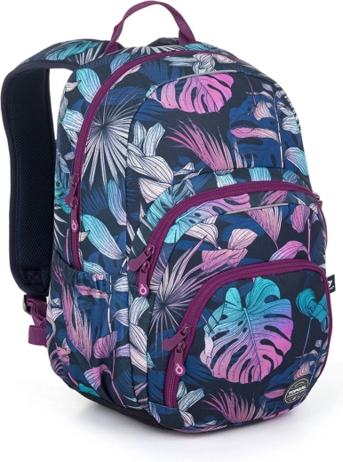 Sac à dos étudiant Topgal Skye avec motif monstera
