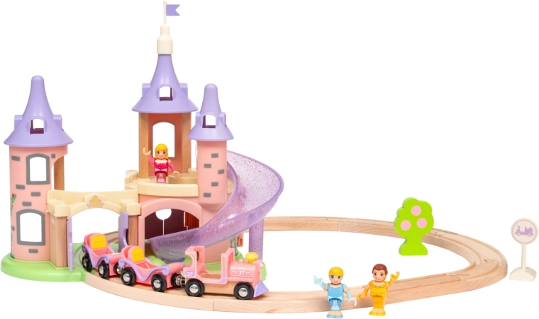 BRIO Disney Princess coffret de train en bois avec château