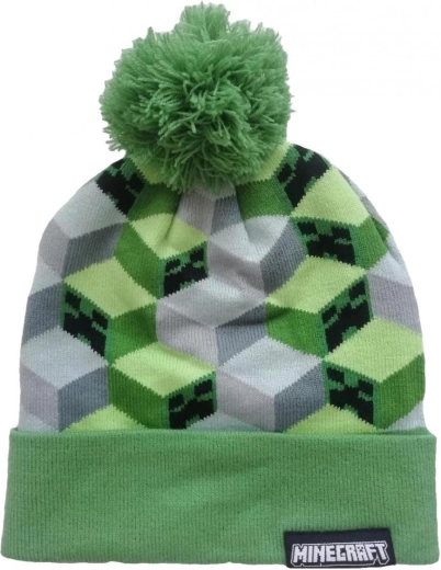 Bonnet Minecraft vert-gris