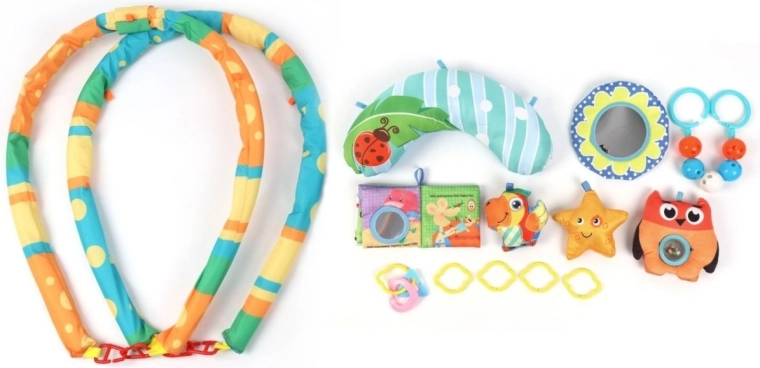 Jouets suspendus pour les sens et la motricité
