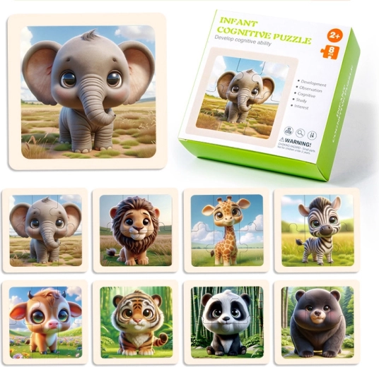 Puzzle en bois Safari, 8 pièces