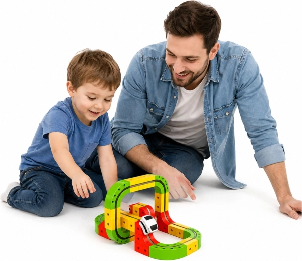 Pièces colorées et construction stable