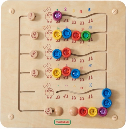 Masterkidz chenilles colorées – tableau mural Montessori pour apprendre les nombres et les quantités
