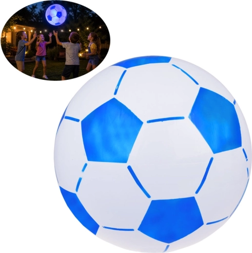Ballon LED gonflable pour enfants 45 cm, lumineux bleu-rouge