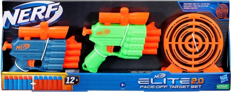 Nerf Elite 2.0 Face-Off set avec cible et 2 blasters