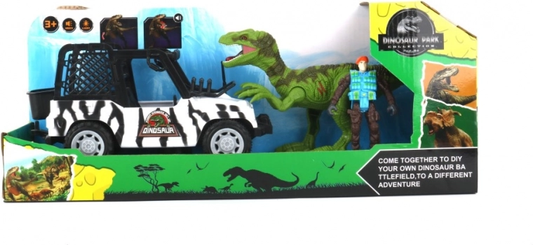 Set de dinosaures avec voiture
