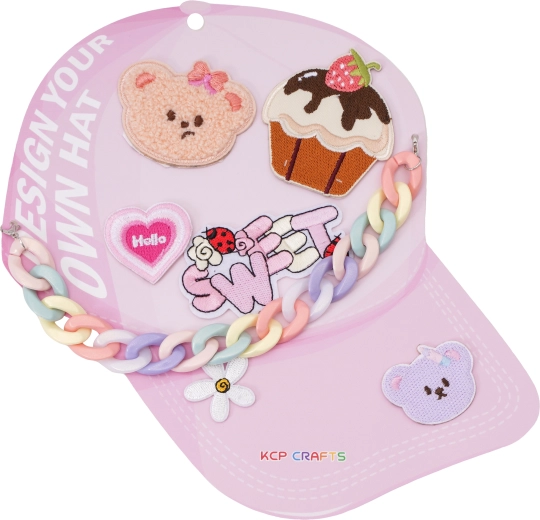 Kit de décoration pour casquette bonbons et oursons avec chaîne colorée - 1 pièce
