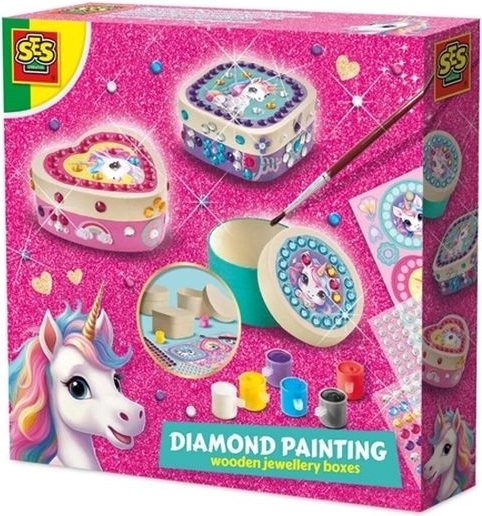 Ses Licorne – kit créatif de décoration de boîtes à bijoux en bois
