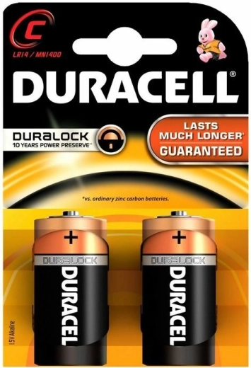 Piles alcalines C 1,5 V DURACELL Basic, lot de 2