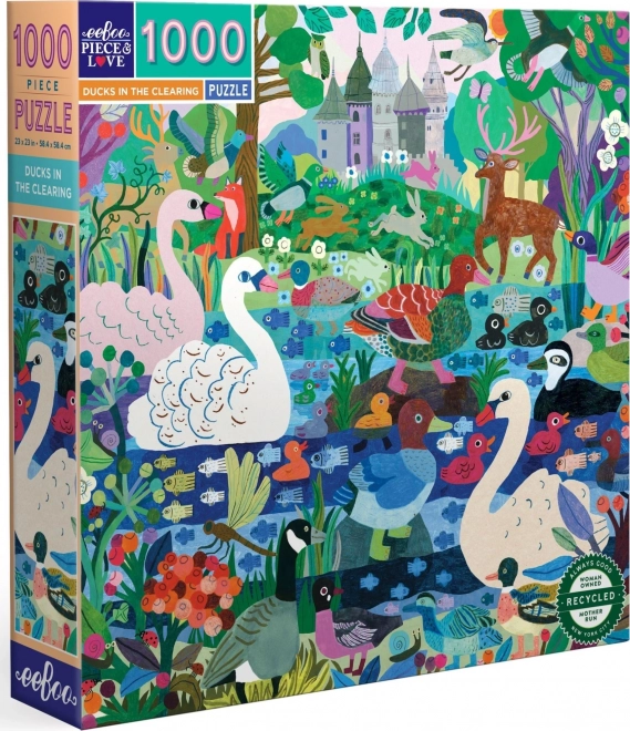Puzzle carré Canards dans la clairière 1000 pièces