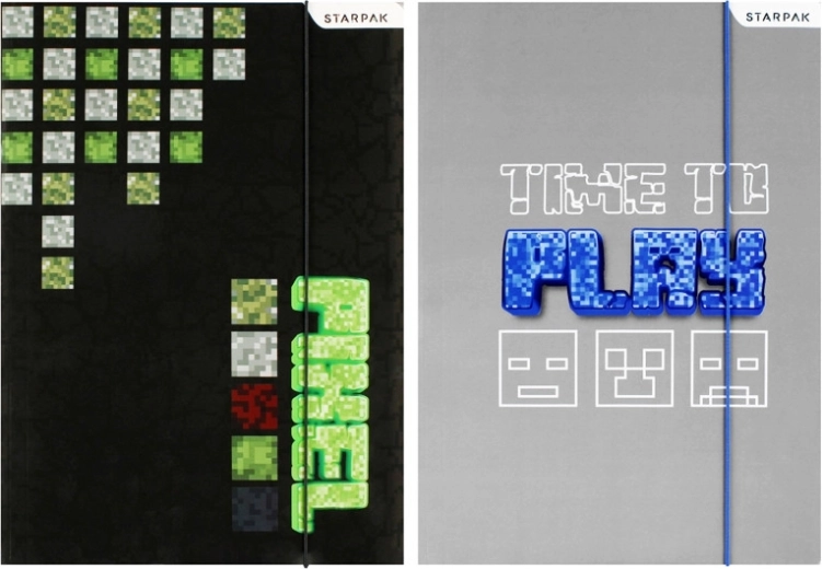 Protège-cahiers A4 Minecraft Pixel - 1 pièce