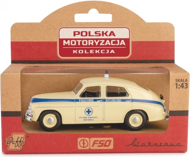 Modèle réduit roulant PRL Warszawa ambulance 1:43