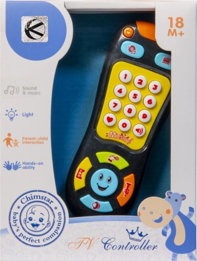 Télécommande TV interactive pour tout-petit, noire
