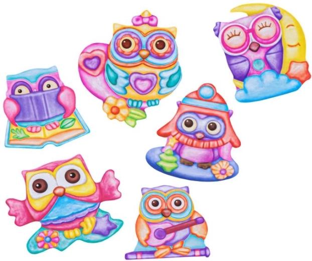 6 adorables motifs de chouettes dans un seul moule