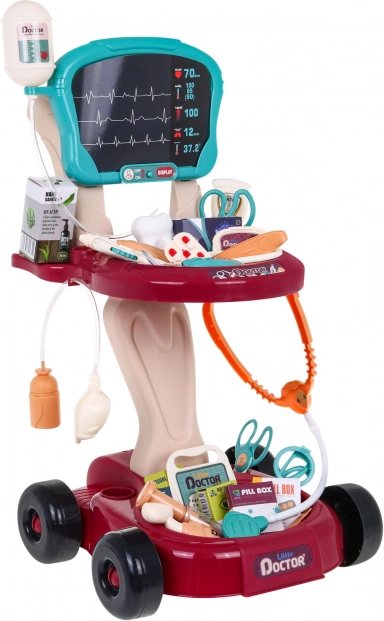 COSTWAY Centre Médical En Bois Enfants Avec 24 Accessoires