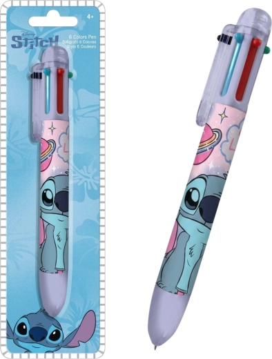 Stylo à bille 6 couleurs Lilo & Stitch violet - 1 pièce