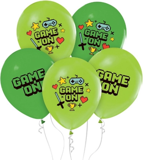 Ballons en latex Game On - 5 pièces