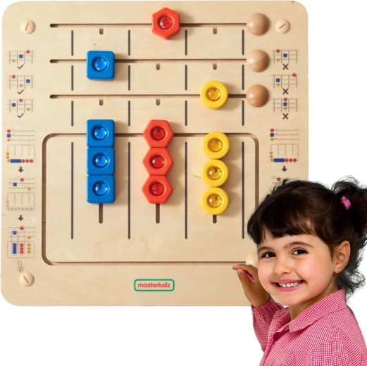 Planche Montessori de tri des formes en diamant MASTERKIDZ à fixer au mur